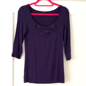 Purple Banana Republic 3/4 Sleeve Top